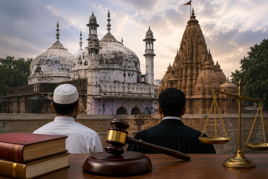 ज्ञानवापी परिसर से संबंधित न्यायिक कार्यवाही के बीच वाराणसी कोर्ट परिसर का सांकेतिक दृश्य, जहां ज्ञानवापी विवाद पर कानूनी प्रक्रिया जारी है।