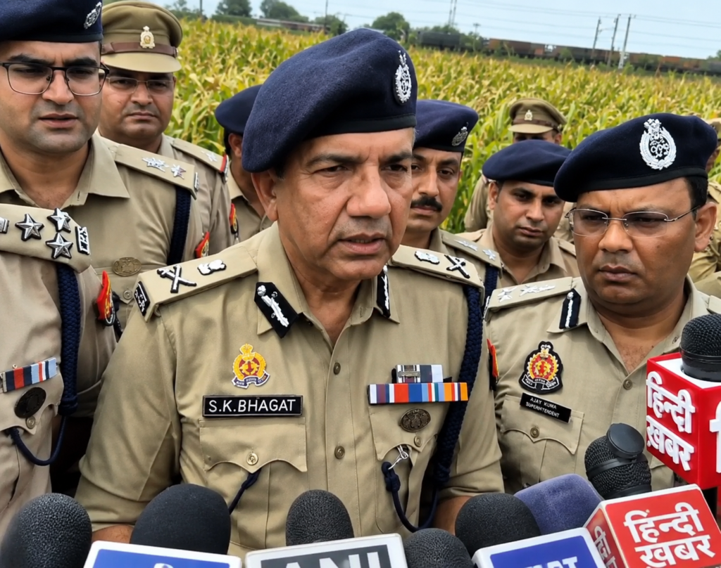 फिरोजाबाद के शिकोहाबाद में इटावा SOG और बदमाशों के बीच मुठभेड़ के दौरान पुलिस कार्रवाई का दृश्य।