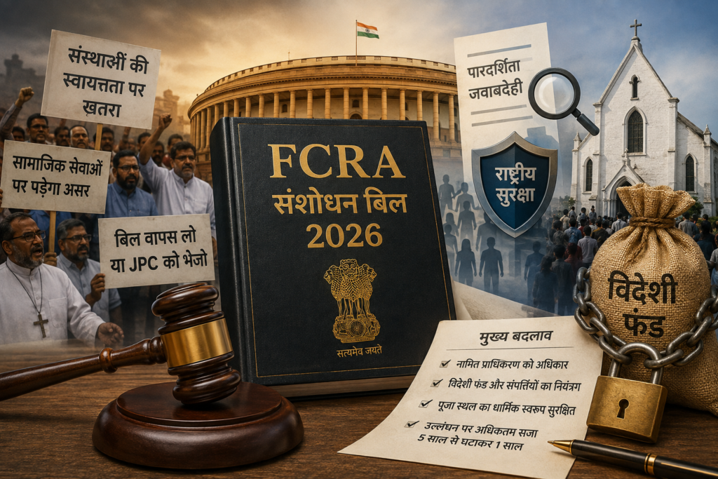 FCRA संशोधन बिल 2026 पर चर्चा करते चर्च संगठन