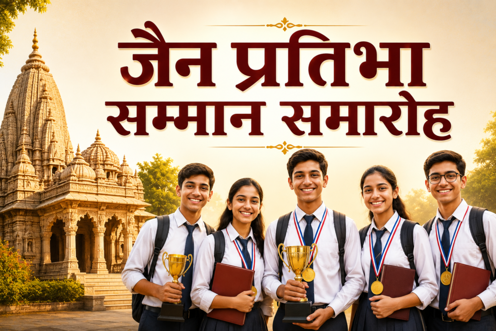 जैन प्रतिभा सम्मान समारोह में मेधावी छात्रों का सम्मान