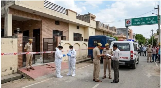 जयपुर करधनी में पत्नी और तीन बेटियों की हत्या का मामला